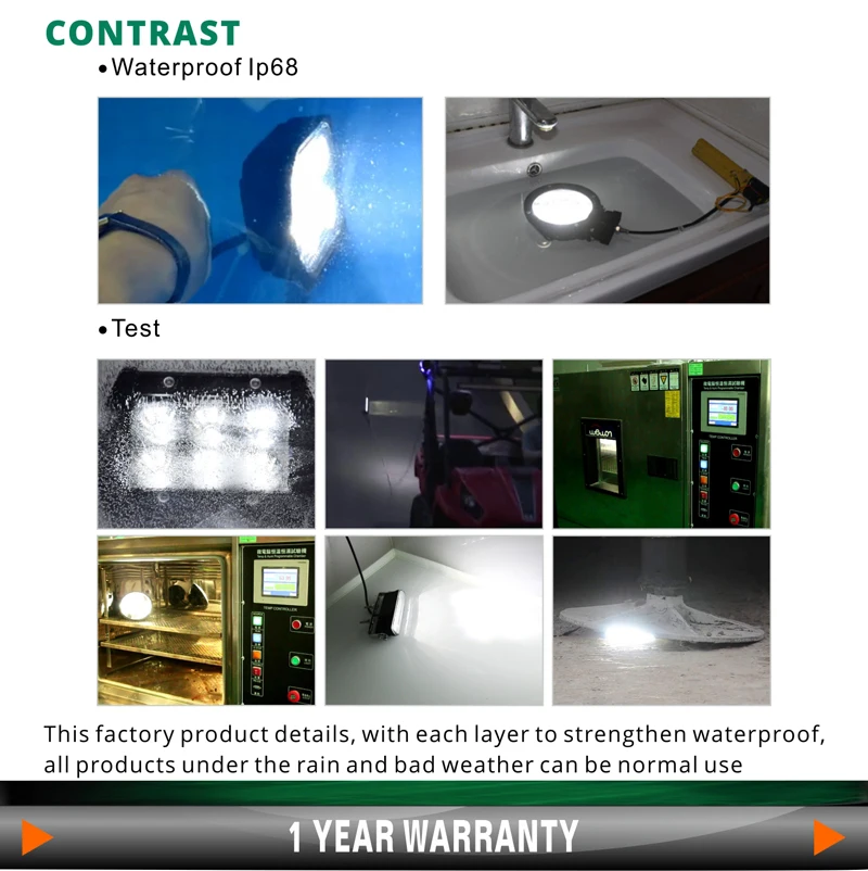 Tuff Plus 5 inch Square Cube 40W Construction light Heavy Duty LED work light auto lighting system