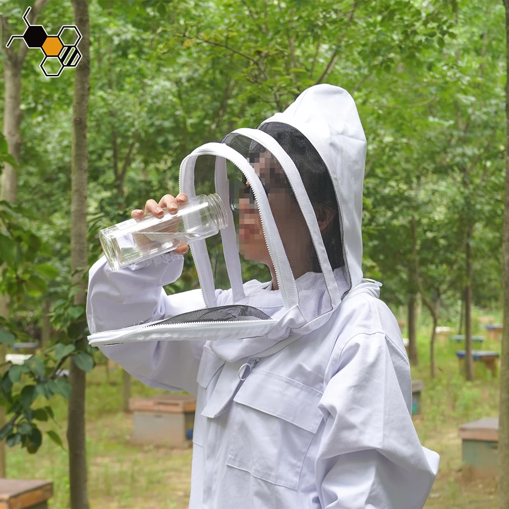 High quality beekeeper protection anti honey bee safety suit full body beekeeping bee keeper suit with veil hood hat