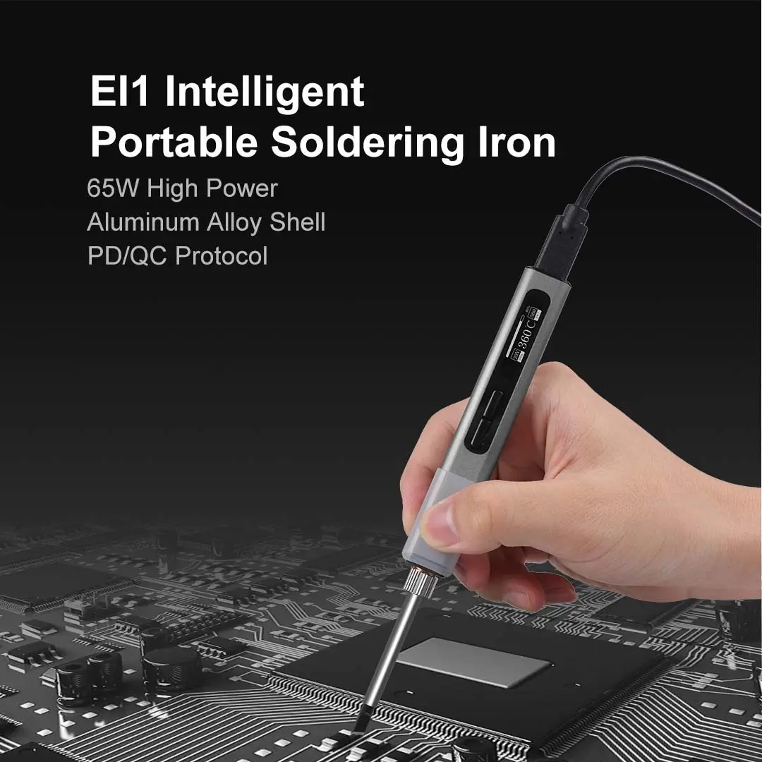 Intelligent Portable Soldering Iron Electric Soldering 65W Temp Control 8s Rapidly Heating Up Electronic Welding Kit