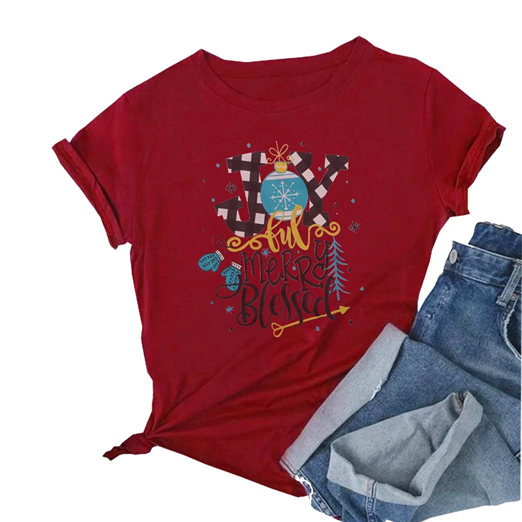 
Wholesale Custom Western Fashion Tee Tops Leopard Cactus Print T-Shirts 