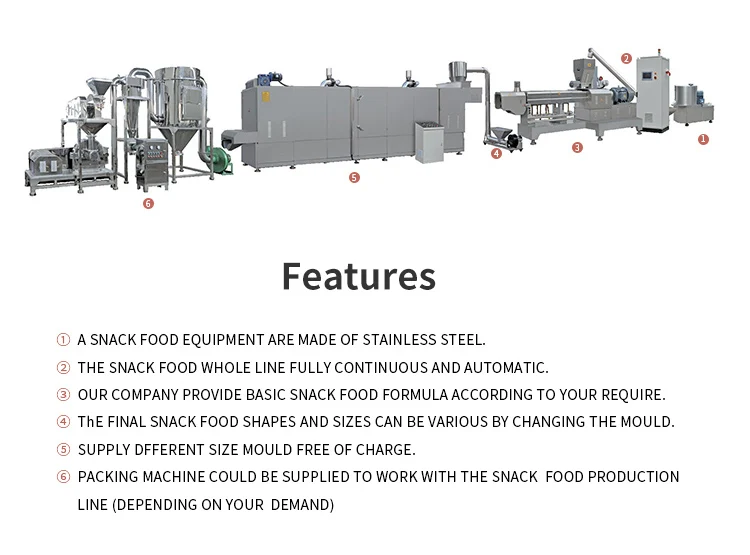 Automatic Instant Nutritional Powder Cereal Food Porridge Production Line Extruder Baby Food Nutritive Rice Flour Making Machine