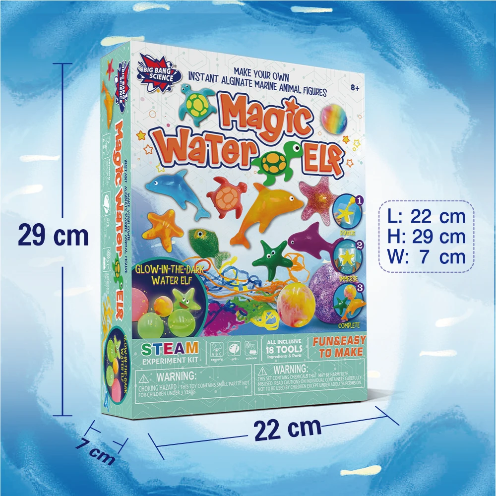 Kids 3D Aqua Gel Figures DIY Set Water Magic DIY Fairy Elf Ocean Mold For Children