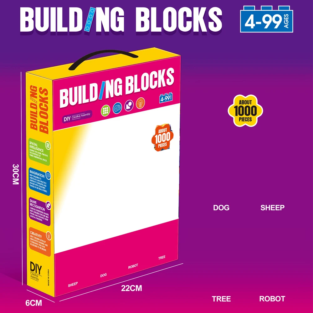 Wholesale 500/1000pcs Blocks Bricks Kids Kit DIY Education Compatible with Small Particles Building Block Sets Toys ABS Plastic