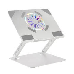 Custom Logo Foldable Adjustable Aluminum RGB Light Sturdy Support Game Notebook Holder Laptop Stand