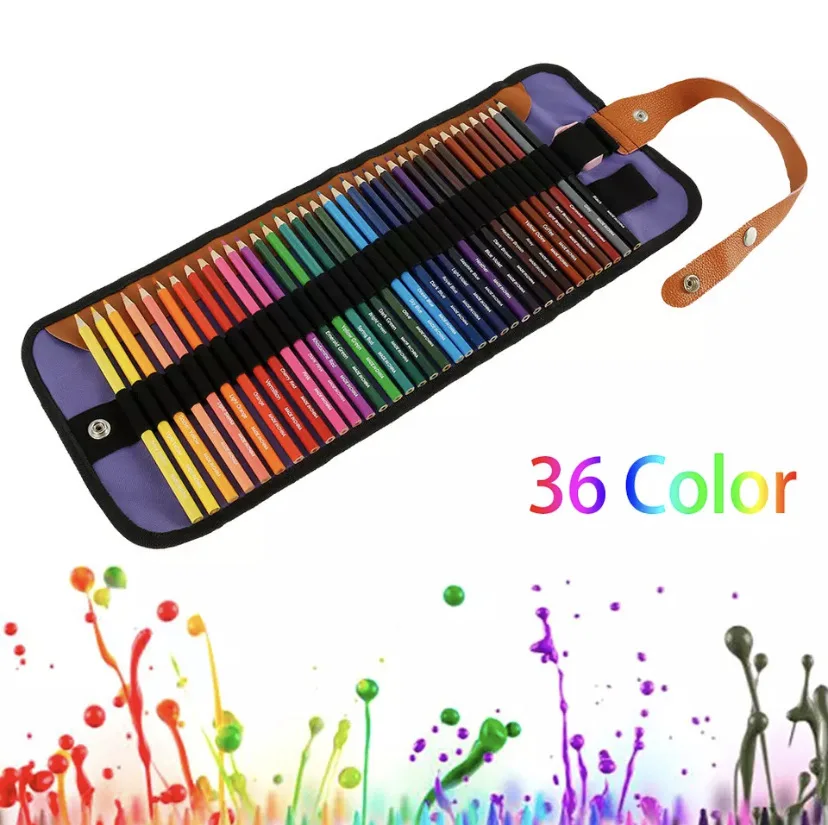 Hot selling natural wood multi color pencils set for kids,50/72colored