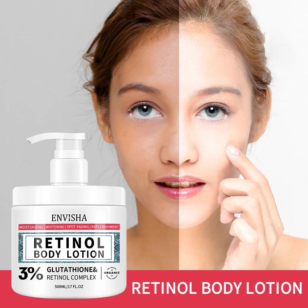 Wholesale Anti Aging Retinol Body Lotion Private Label Body Smoothing Whitening Cream For Black Skin