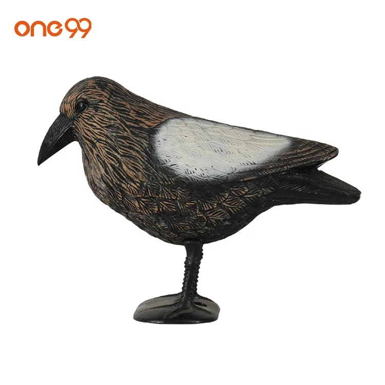 one99 full body bird hunting crow decoy quality plasti canimal garden ornaments decoration custom flocked crow decoys sales