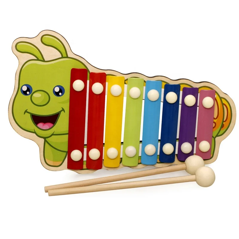 YUWEI Intelligence Wooden Kids Toy Music Enlightenment Toy Cartoon Hand Knocking On The Piano Octave Xylophone