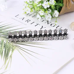 Lovely Rhinestone Color Flower Mini Plastic No-Slip Grip Jaw Glitter Teeth Clips Hairpins Claw Clips Hair Accessories For Women