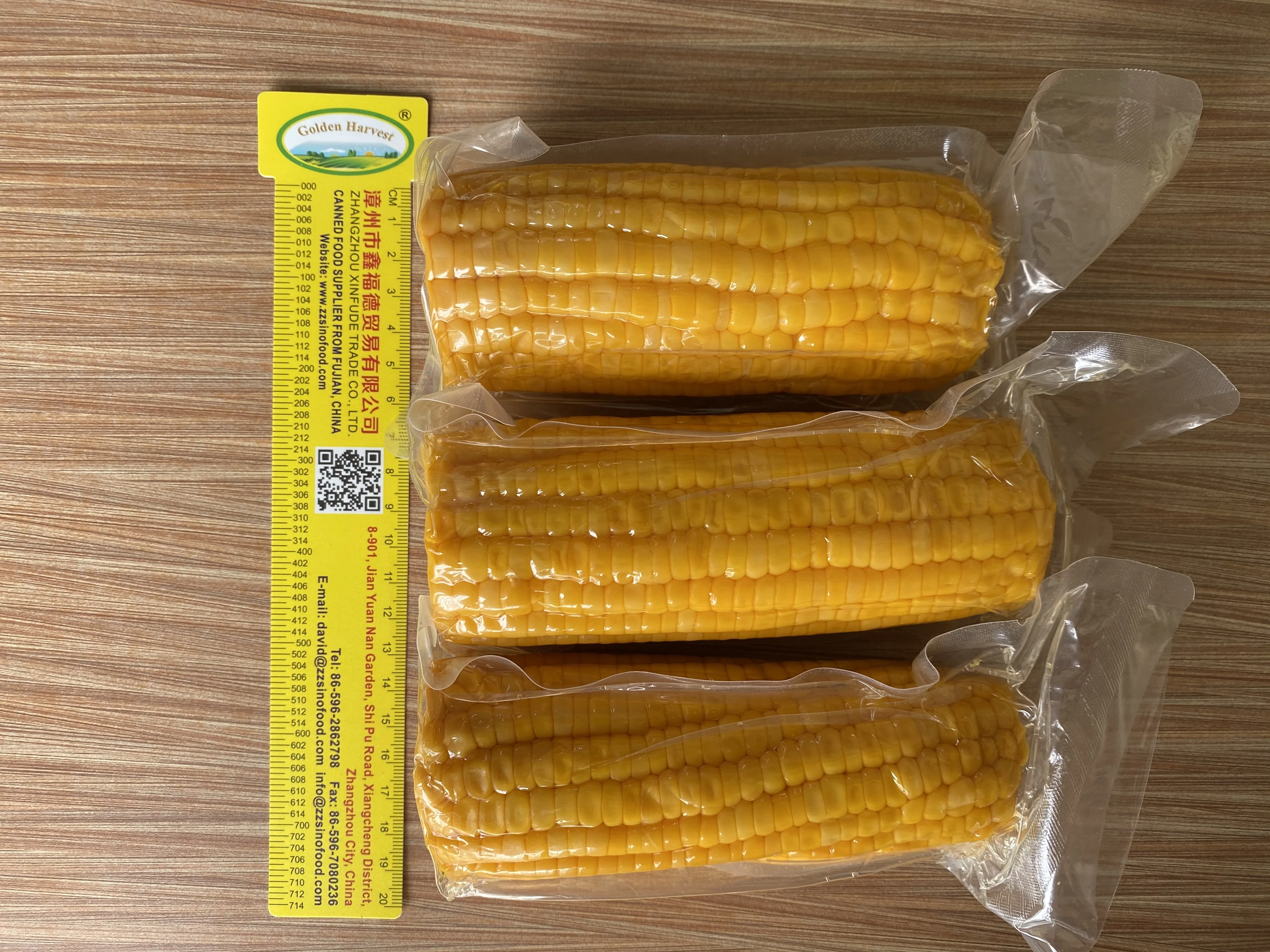 Fresh Vacuum pack Sweet Corn On The Cob in pouches Canned Maiz Dulce(sweetcorn)