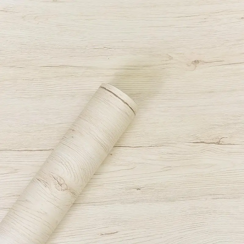Long-Lasting PVC Wood Grain Texture Furniture Wall Decoration Self-Adhesive Vinyl Film Waterproof Effect Durable Plastic