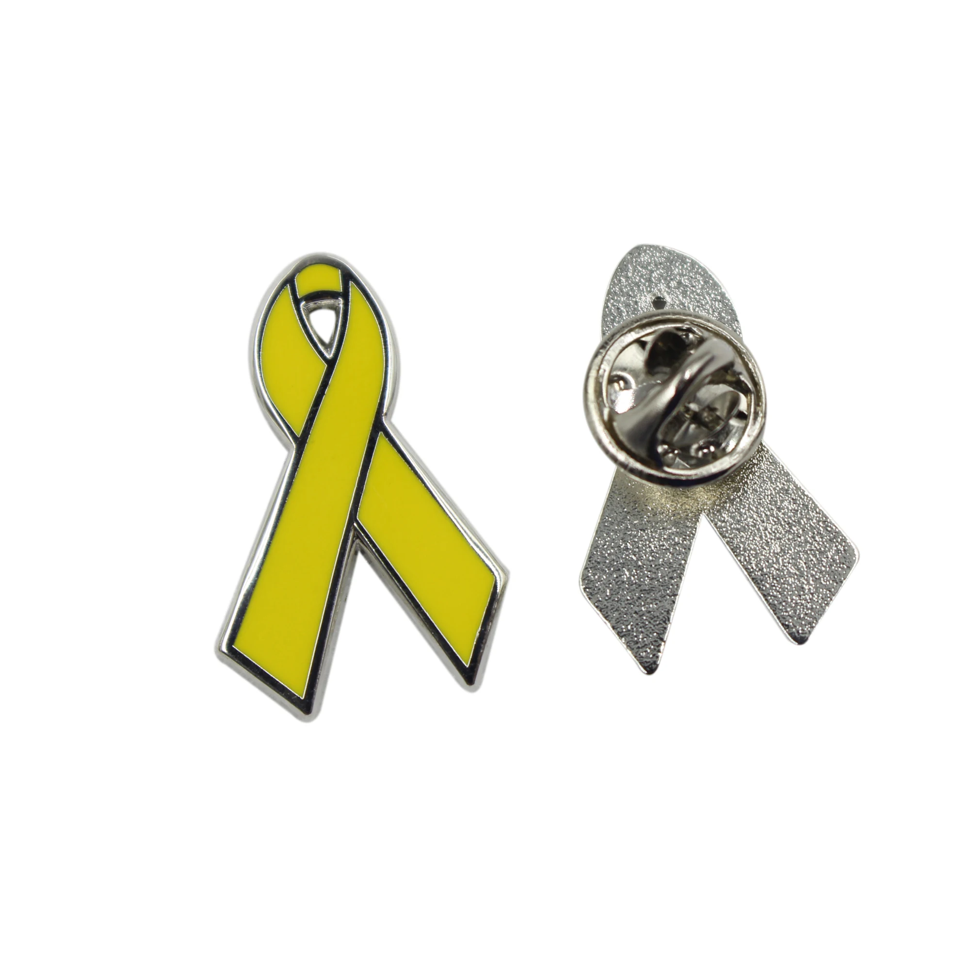 Factory Price Lung Cancer Awareness Medical Health Care Ribbon Lapel Pin Badge