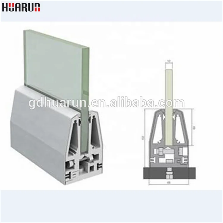 Наружные u-образные Алюминиевые профильные безрамные стеклянные перила для палубы/балкона по низкой цене