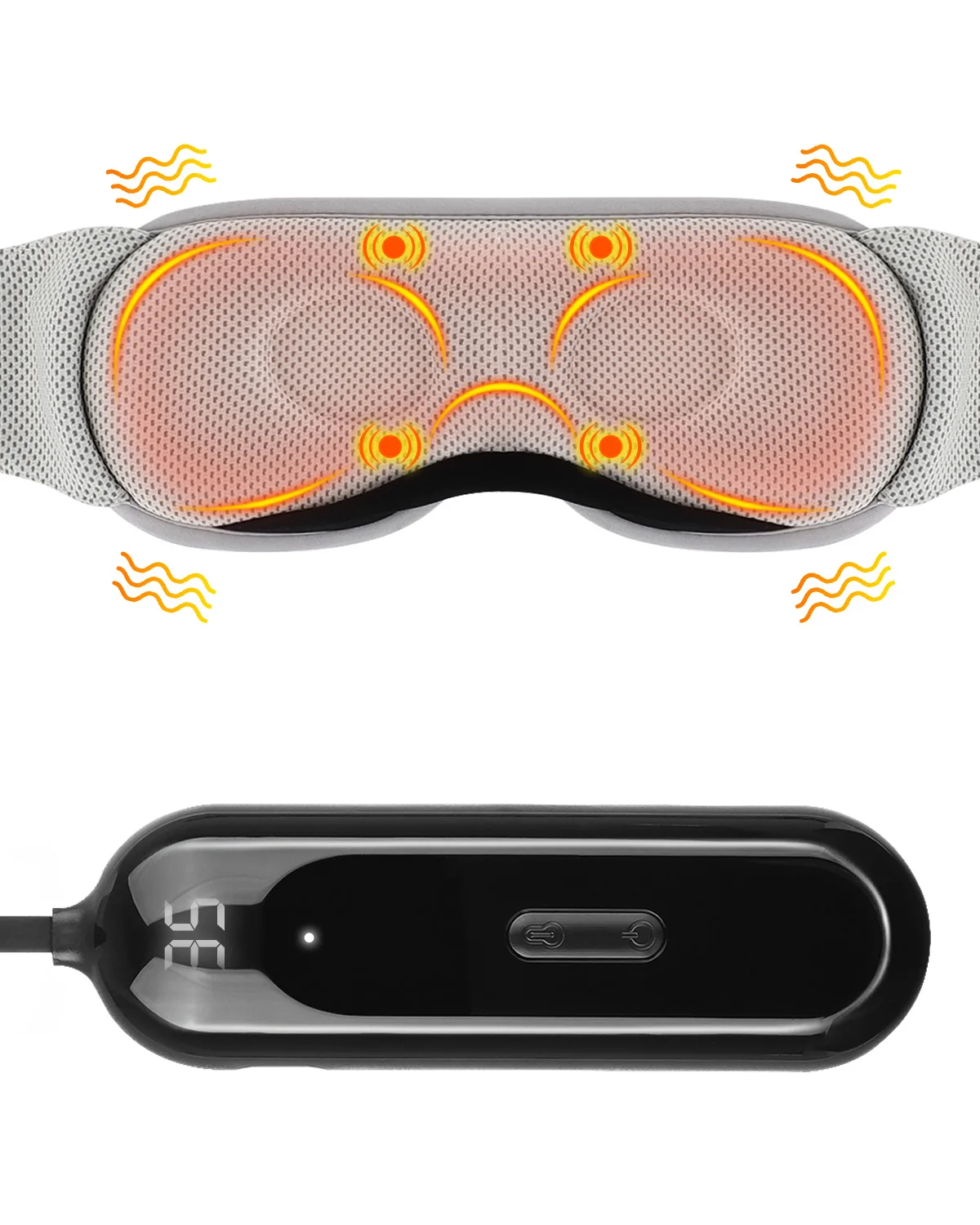 Smart Rechargeable Washable Eye Massager Foldable Electric Air Pressure Mask Vibration and Heat Eye Massage Machine