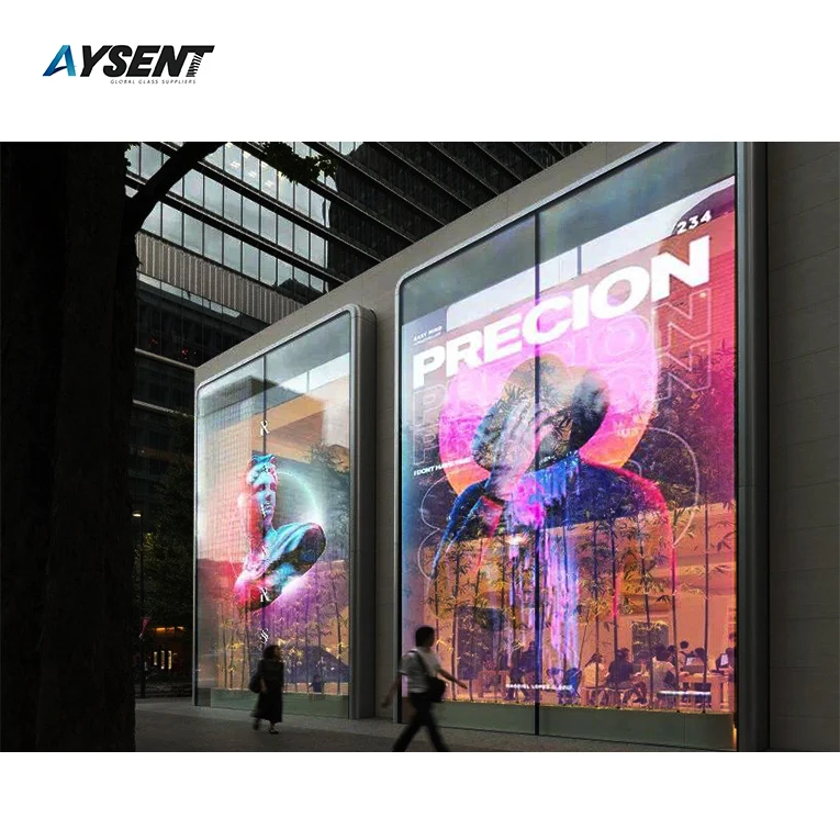 High definition LED intelligent photoelectric glass can play videos suitable for curtain walls and interior decoration