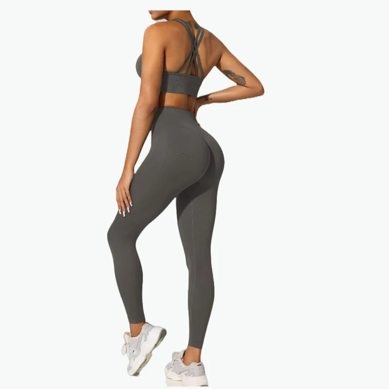 Fat 4-Way Crew Drawstring Butter Playsuits lulu Yoga Set Beautiful Back Crop Top Bra Leggings Set 3 Piece Workout Active Wear