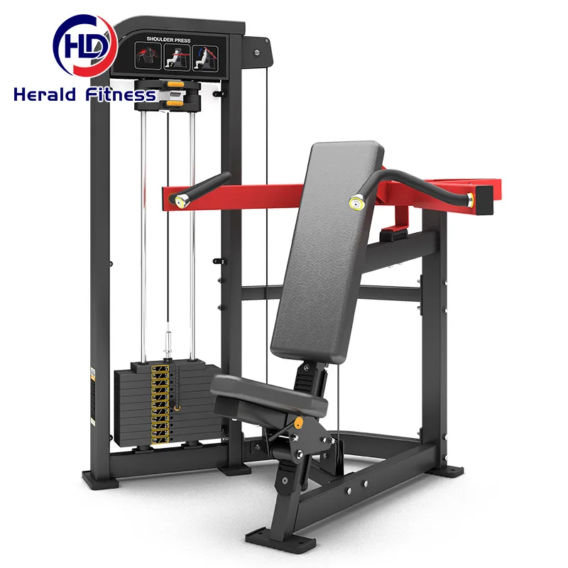 Source Factory Indoor Superior Steel Power Dezhou Fitness Expert Equipment Pin Load Seated Shoulder Press For Gym Centre