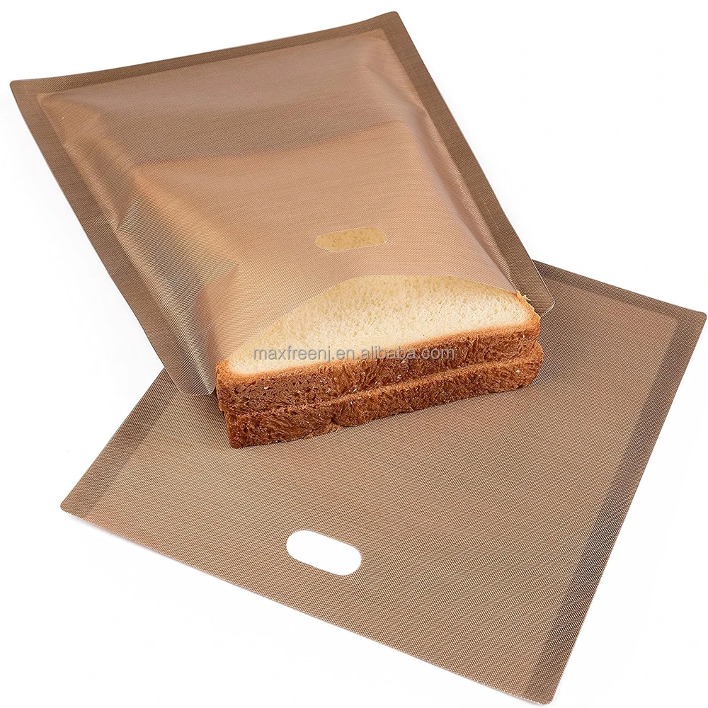 Best Quality 2025 Reusable Toaster Bag Portable High Temperature Resistant Non-stick for Snacks Sandwiches Bread Microwave Bags