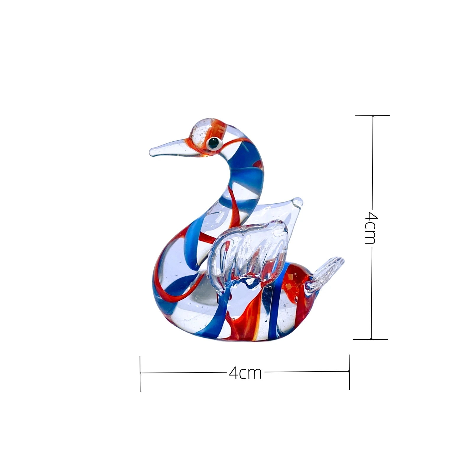 Стеклянная фигурка лебедя