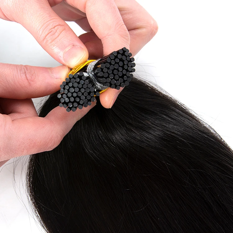 2024 wholesale virgin remy hair extensions for white women keratin tip hair I tip hair