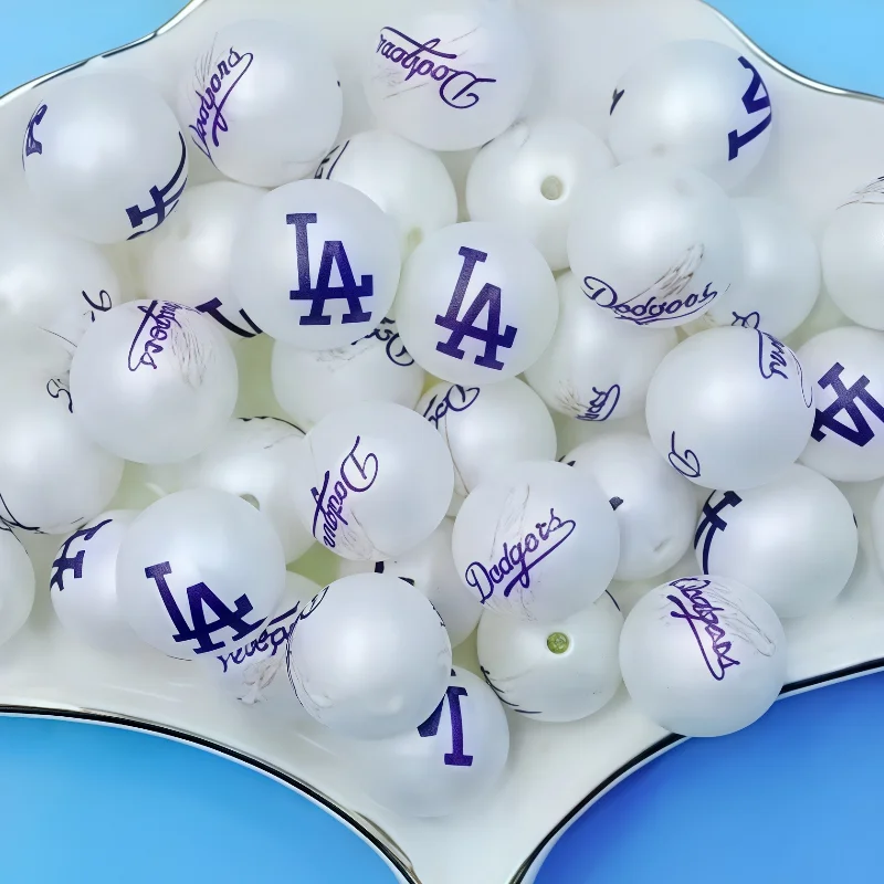 Hot Sale 16mm American Baseball Team Philadelphia Phillie Loose Beads For Jewelry Making Handmade Bulk DIY Pen Keychain