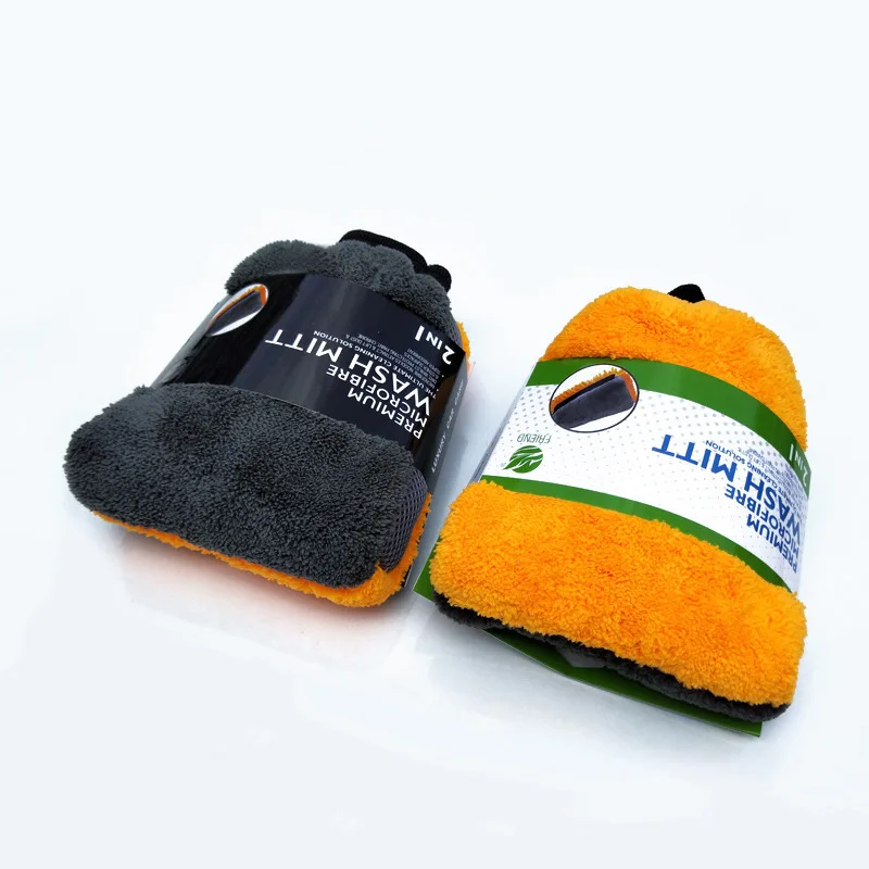 
BONNO Car Wash Gloves Fine Plush Waterproof Coral Velvet Gloves Car Wash Thick Wipe Cloth Multi-function Car Wash Tool 26 * 19cm 