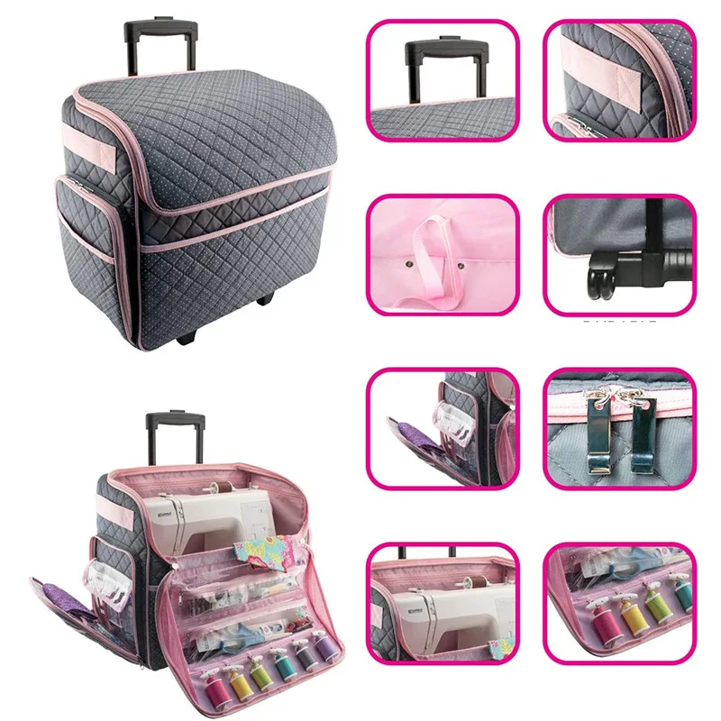  Custom Design Sewing Machine Storage Case Trolley Bag with