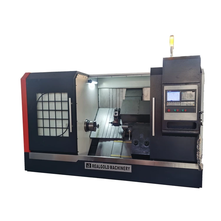 
automatic Slant Bed Lathe CNC TCK4550 lathe for metal with live tool 
