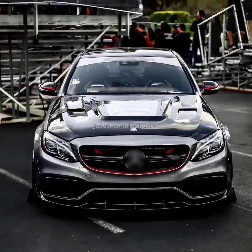 Автозапчасти капоты двигателя для Benz C63 AMG капот крышка из углеродного