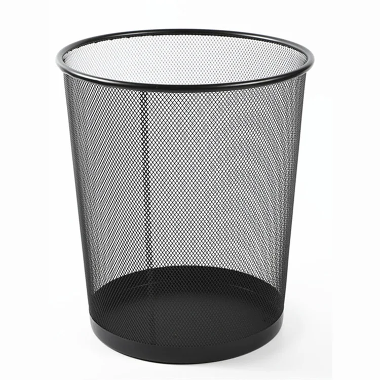 Hot Selling Metal Mesh Waste Basket Kitchen Trash Bin for Home