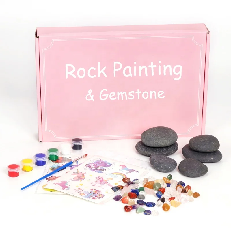 
LFG3086 DIY Rock Stone Painting Set Arts And Crafts Educational Toys for children 