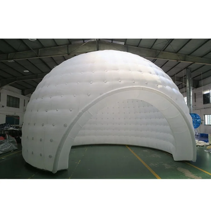 LED lighted inflatable igloo night club tent