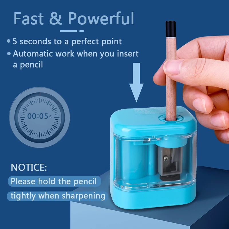 Высококачественная электрическая точилка для карандашей канцелярские принадлежности для детей пластиковый офисный поставщик точилка для карандашей