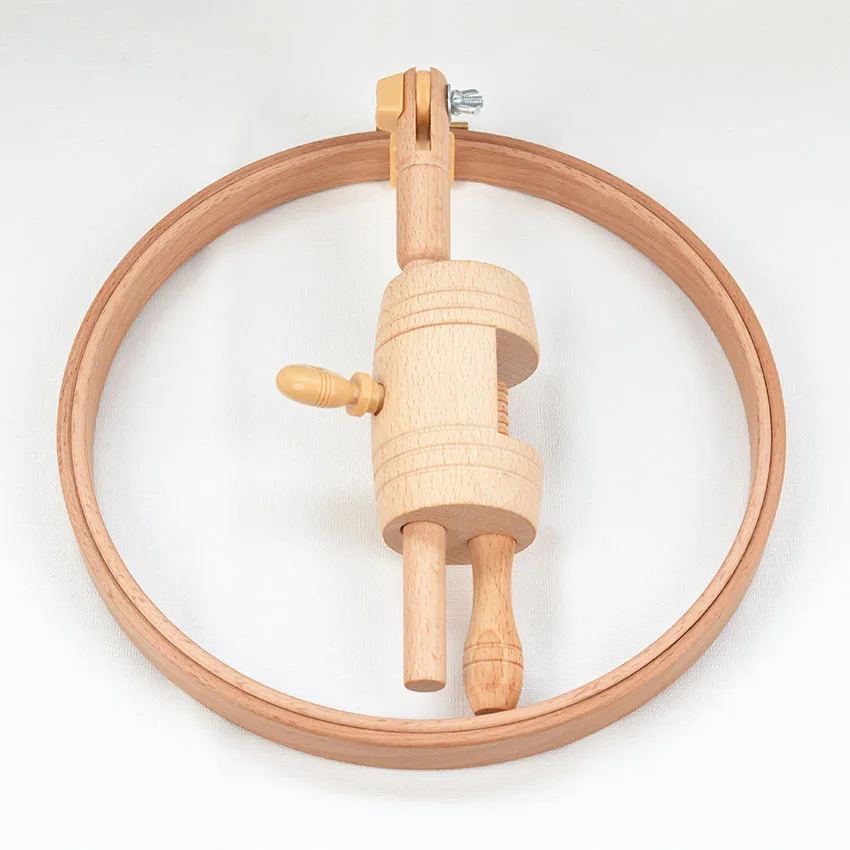 Wholesales DIY Craft Tools Kit Beech Wooden Adjustable Embroidery Stand Wood Embroidery hoop