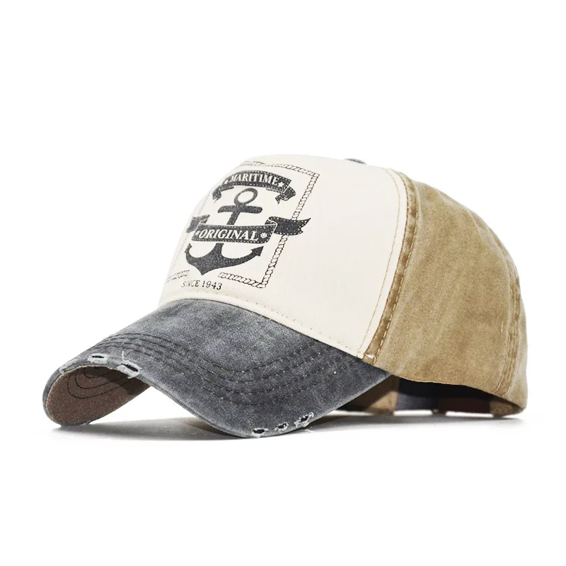 Wholesale Acid Washed Vintage Distressed Unisex Denim Plain Cotton Baseball Caps Custom Logo Retro 6 Panel Blank Dad Hat