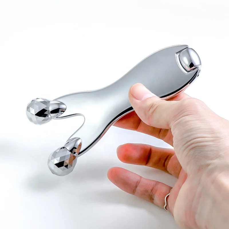 Free Shipping Gua Sha Facial Massager Tool Silver Guasha Scraper Body Face Nose Massage Trigger Point Massager