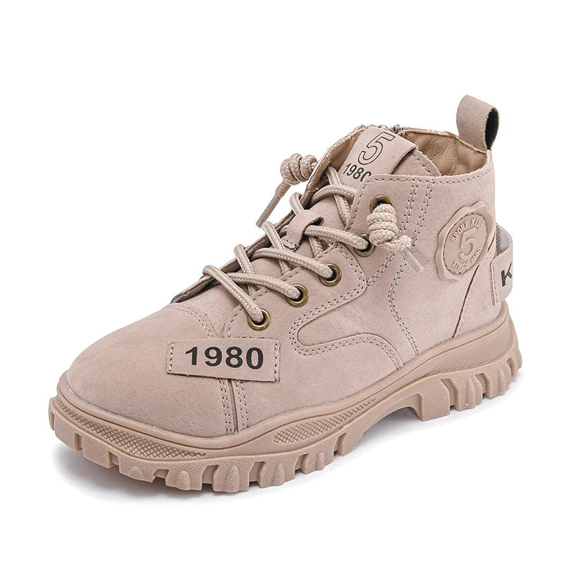 Winter High Top Unisex Lace Up Anti Slip Boy Toddler Boots Casual Shoes Hot Selling Waterproof Children Martin Boots