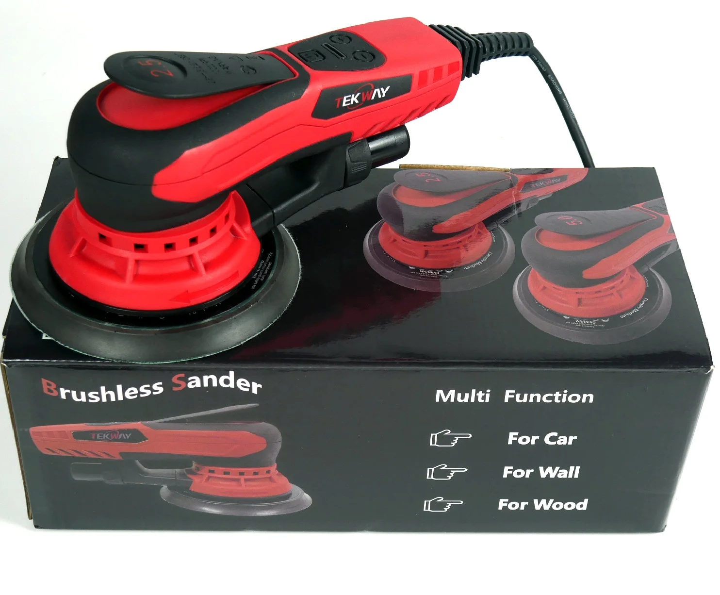 Floor Sander Machine Air Palm Orbital Sander Tool Kit Polisher Central Vacuum Wooden 6 Inch