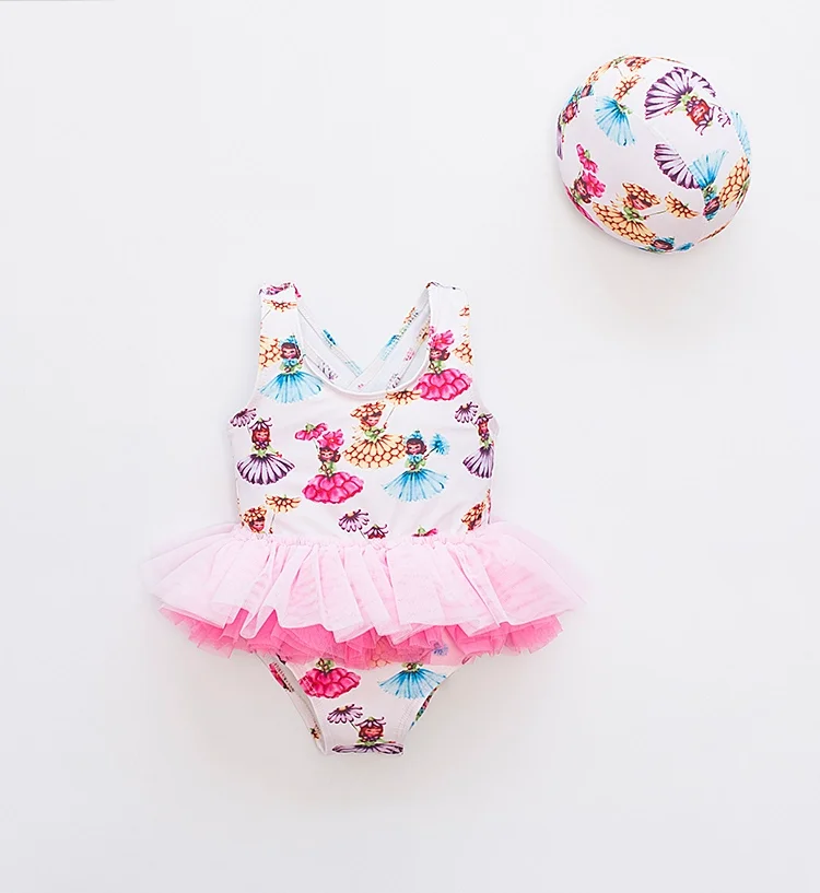 Ruffle Sleeve Bikini One-Piece Swimwear Girls Swimsuit Bathing Beach Newborn Kid swimwear one piece baby girls swimwear