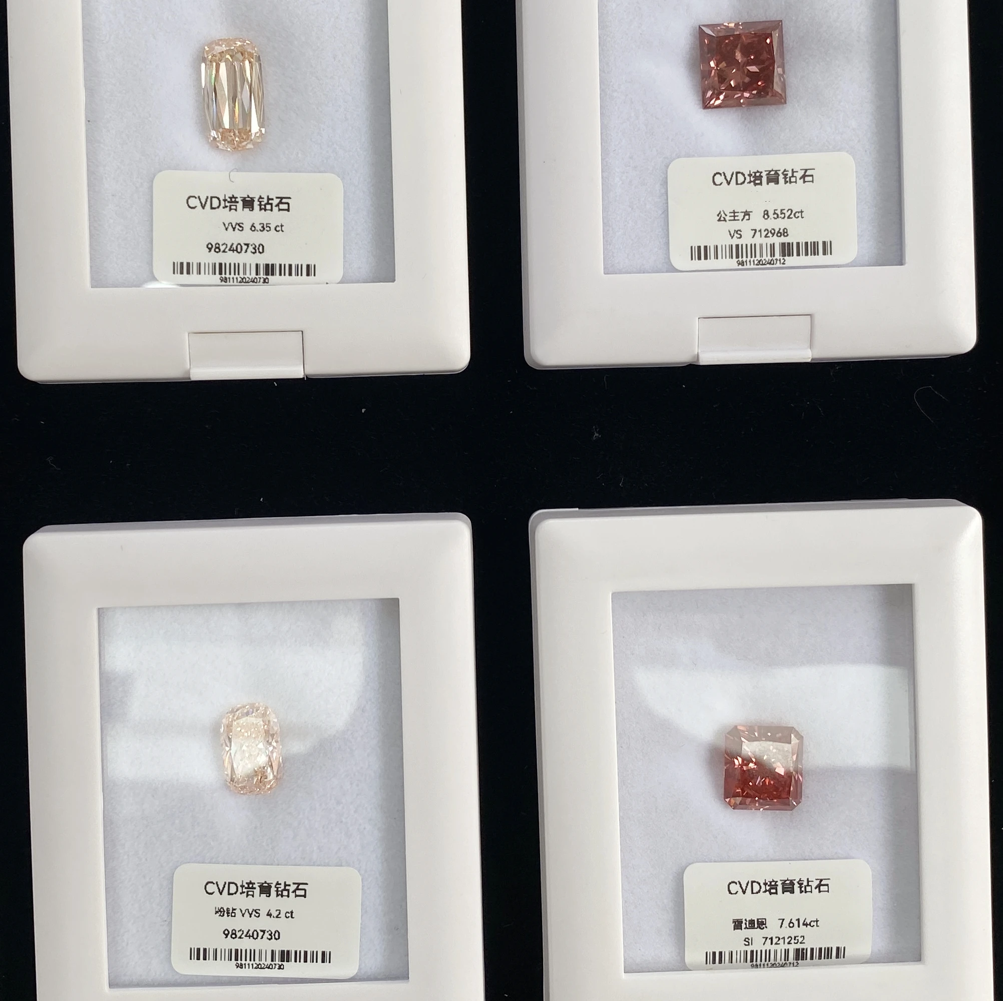 1-10carat HPHT Lab Grown IGI GIA NGTC Certified  Man Made Diamonds Red CVD Loose Lab Diamond Princess Cut Radiant Cut diamond