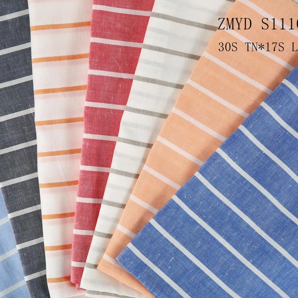 ZMSD S1110 30TN * 17L,70*56 L/TN ткань, окрашенная пряжа, Полосатый Узор, Льняной текстиль