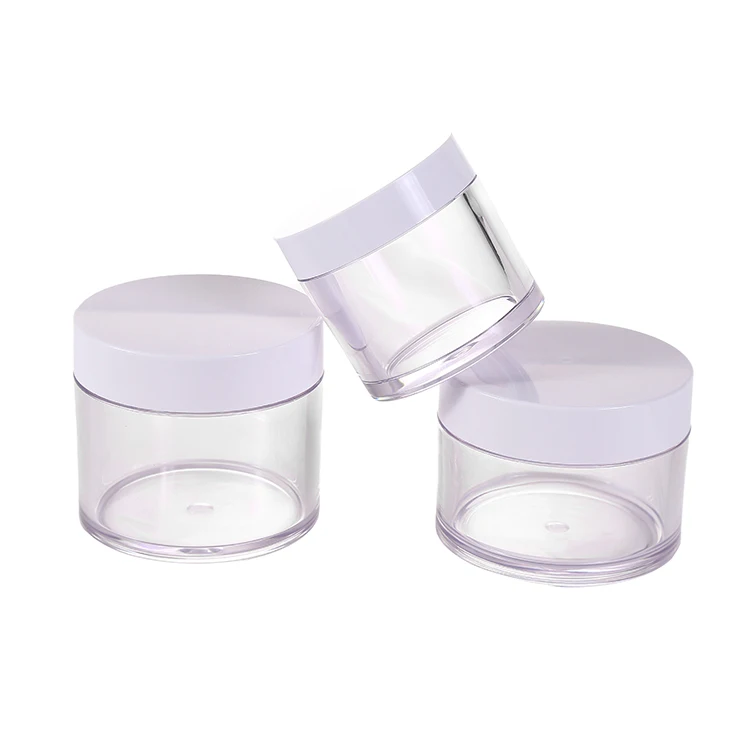 20g round luxury cosmetic sample transparent bottle for lipsick petg jar