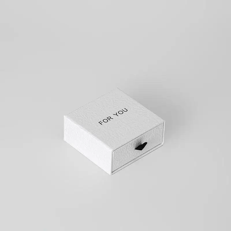 Wholesale Luxury Rose Gold Foil Rings Earrings Necklace Jewelry Necklace Paper Packaging Drawer Gift Box With Foam