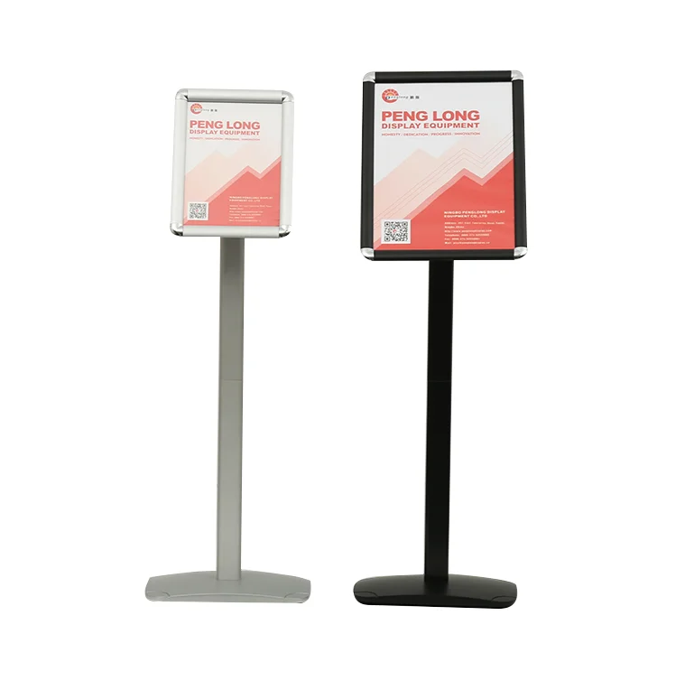 Aluminum Pedestal Shop Poster Holder 8.5x11,Chinese Factory Advertising Menu Poster Stand