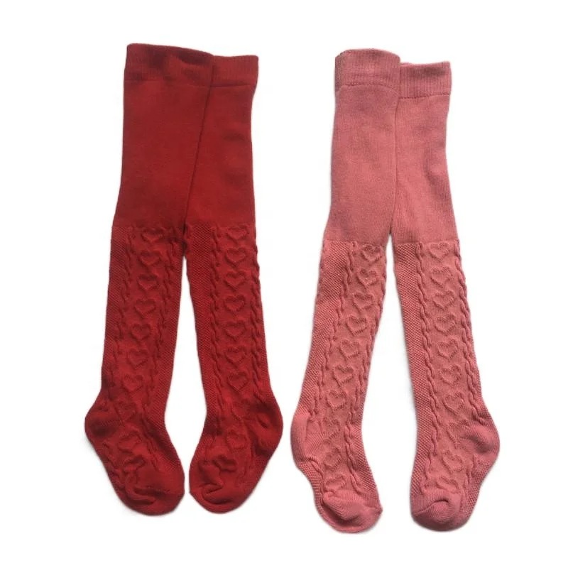 Factory Direct Sale Knitted Sweet Color Girl Tights Soft Touch Baby Tights