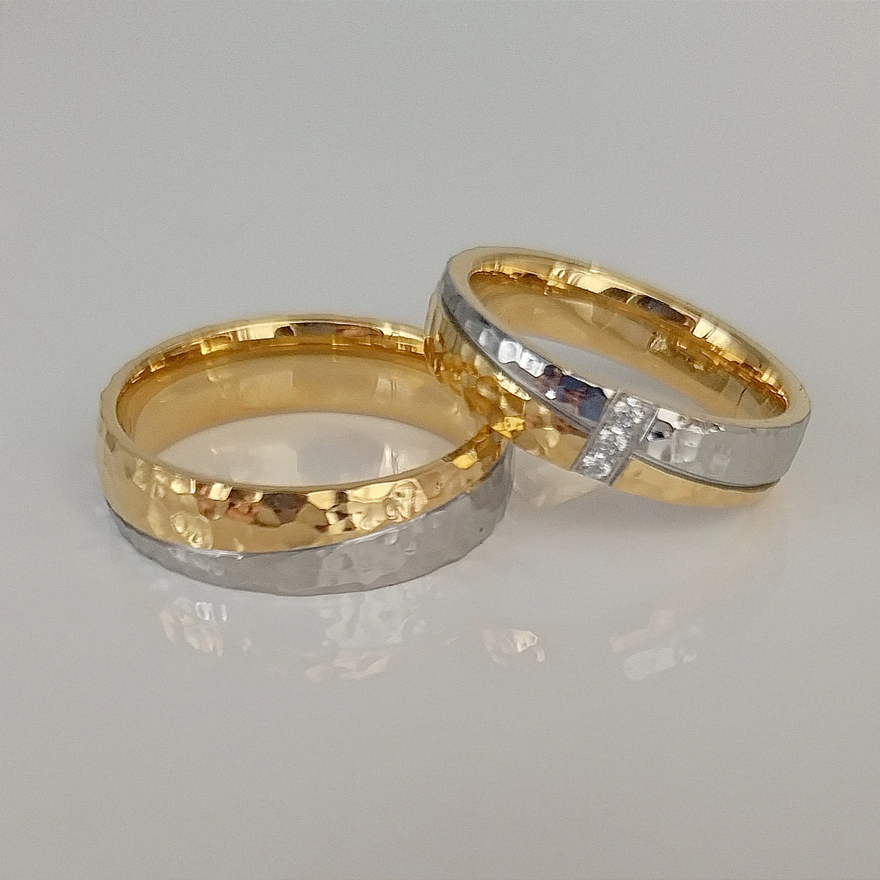 Кованые кольца обручального с бриллиантом 18 каратным золотом альянсов bague anillos goldringe snubni prsten ringar ringen