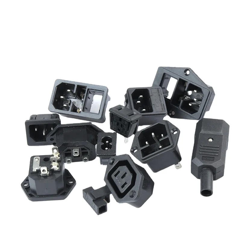 AC-01/02/03/04/05/06 Fuse switch three-hole power cord charging plug male and female product socket