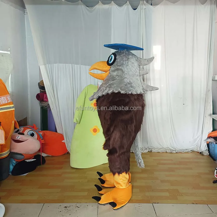 Efun MOQ 1 PC professional custom Doctor eagle mascot Costume Plush cartoon Christmas Fancy Dress Carnival Cosplay Suit for sale