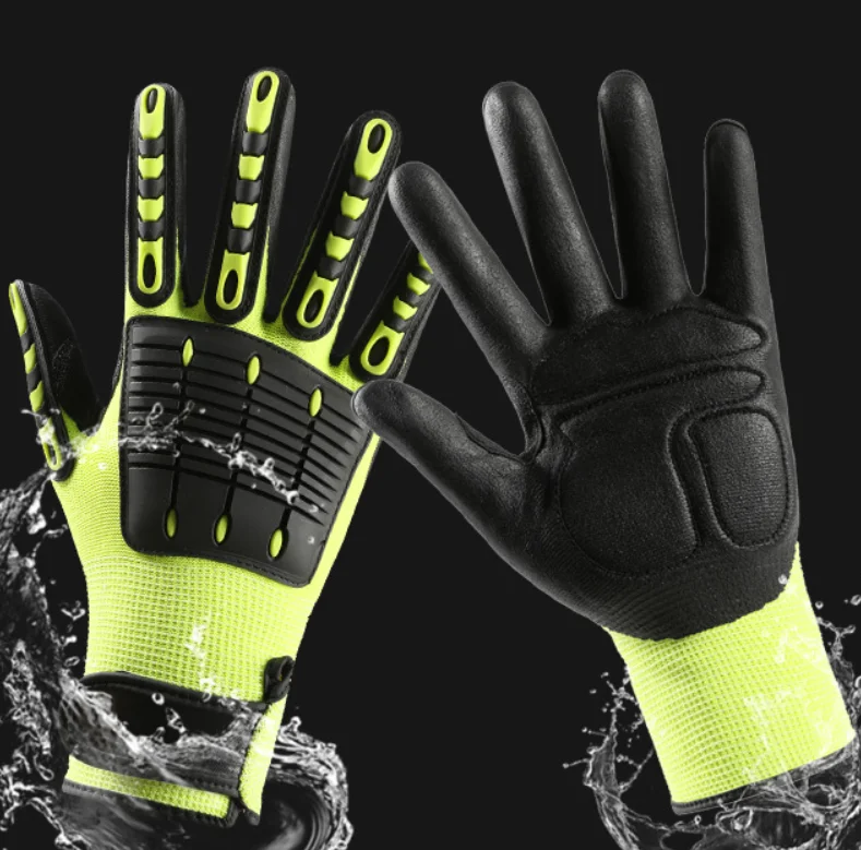 Anti Vibration Impact Resistant Safety Hand Protect Mechanical Guante TPR Impact Mechanic oil field impact Gloves