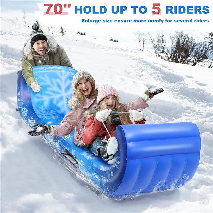 Manufacturers custom inflatable snow tube PVC sled wear resistant cold inflatable ski tube ski board water tug boat